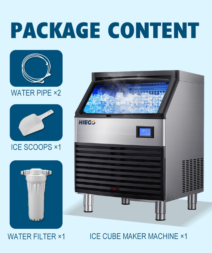 Máquina de fazer cubos de gelo de 80,90 kg independente totalmente automática 120 kg 100 kg 5
