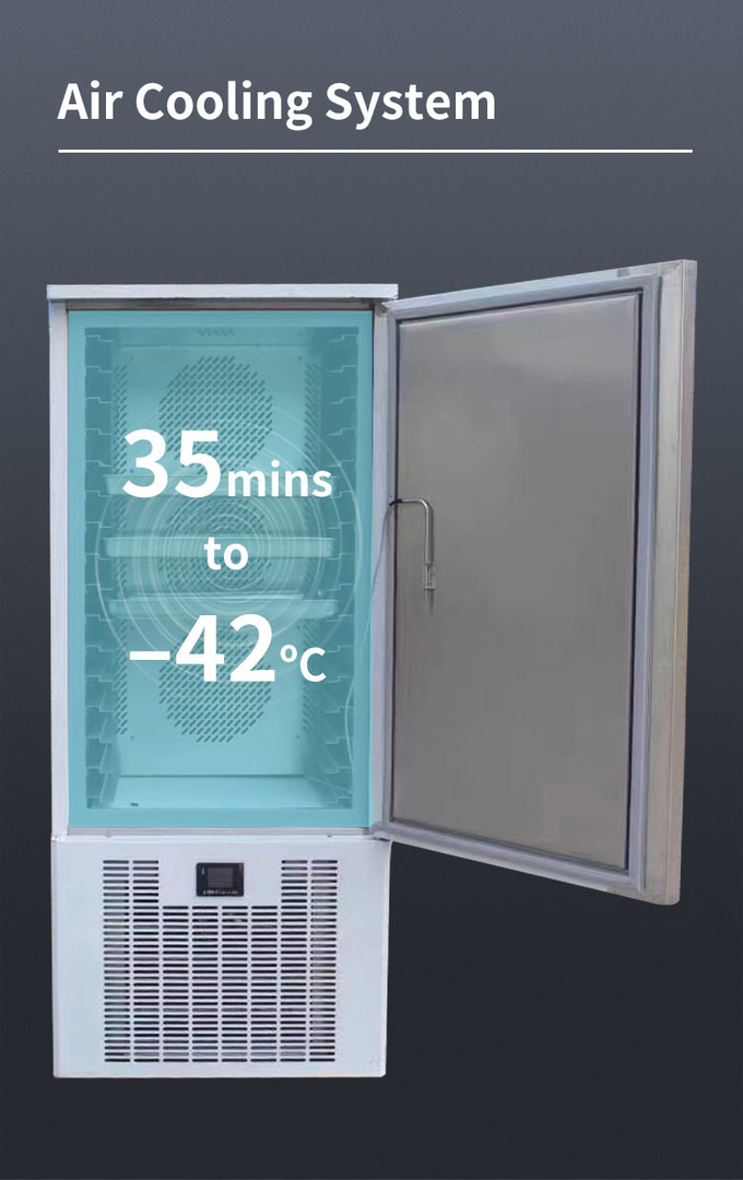 Resfriador rápido de aço inoxidável 10 bandejas Resfriador automático para cozinha comercial 6