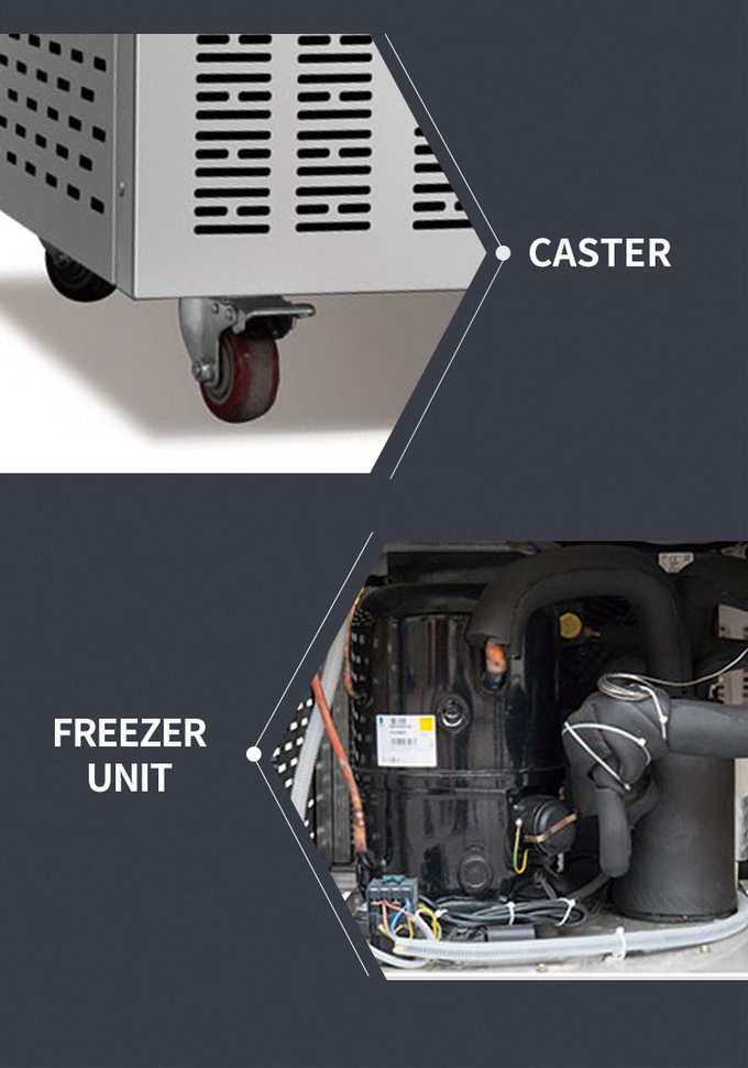 R404A ultracongelador resfriador 5 bandejas refrigeração a ar ultracongelador industrial 9